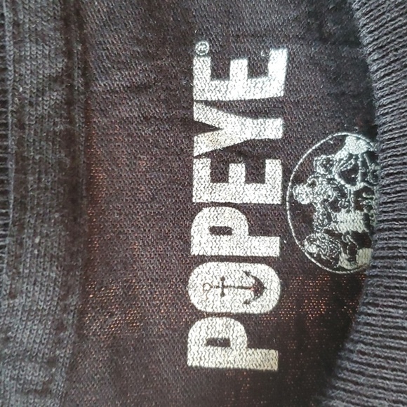 Popeye the Sailor man black LS Tee shirt size Small - Picture 3 of 7